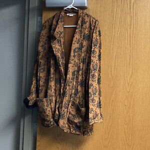 Venezia brown floral blazer jacket sz 14-16